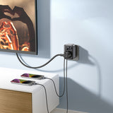 Incarcator Ugreen CD314 (90613), Outlet Extender, Fast Charge, 2x USB, Type-C, AC, 3680W, 13A, PD30W, 3A, QC4+, Negru