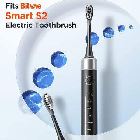 Bitvae Toothbrush Heads (GCS22), Gum Care, Ultra Soft Bristles, for Bitvae S2\S3, x4, Alb