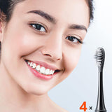 Bitvae Toothbrush Heads (GCS22), Gum Care, Ultra Soft Bristles, for Bitvae S2\S3, x4, Alb