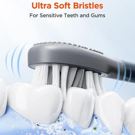 Bitvae Toothbrush Heads (GCS22), Gum Care, Ultra Soft Bristles, for Bitvae S2\S3, x4, Alb
