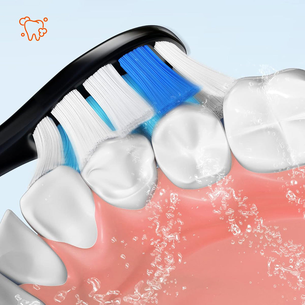 Bitvae Toothbrush Heads (GCS2), For Bitvae BVS2, x4, Negru