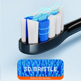 Bitvae Toothbrush Heads (GCS2), For Bitvae BVS2, x4, Negru