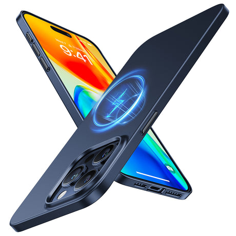 Husa de protectie Torras OriginFit-Mag Series compatibil cu iPhone 15 Pro Max, Bleumarin