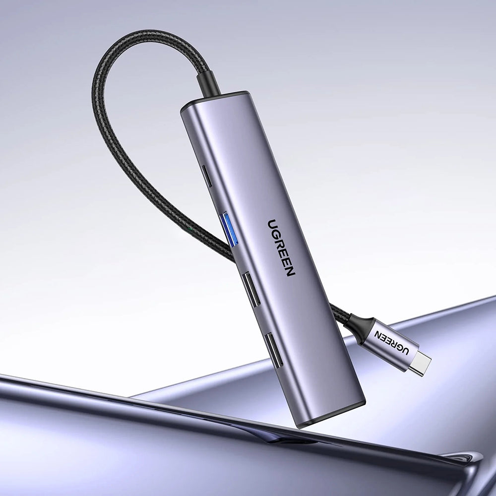 Hub/Dock Ugreen Docking Station CM478 (15495), Type-C to USB3.0, 2x USB2.0, HDMI 4K@30Hz, Type-C PD100W, 5Gbps, Ultra-Thin, Gri