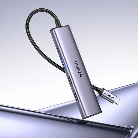 Hub/Dock Ugreen Docking Station CM478 (15495), Type-C to USB3.0, 2x USB2.0, HDMI 4K@30Hz, Type-C PD100W, 5Gbps, Ultra-Thin, Gri