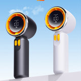 Techsuit Premium Portable Mini Fan (Z11), with LED Digital Display, USB-C Rechargeable, 100 Wind Speeds, Alb