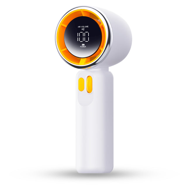 Techsuit Premium Portable Mini Fan (Z11), with LED Digital Display, USB-C Rechargeable, 100 Wind Speeds, Alb