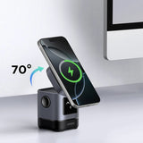 Incarcator Ugreen Wireless W709 (45775), 2in1, with Smart Display, Funny Emoji, for iPhone, AirPods, USB-C, 25W, Negru