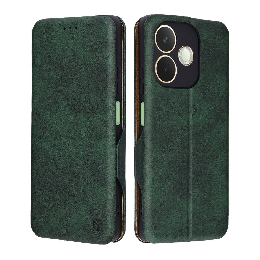 Husa de protectie Techsuit Safe Wallet Plus compatibil cu Oppo A5 Pro 4G / A5 Pro 5G, Verde