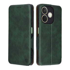 Husa de protectie Techsuit Safe Wallet Plus compatibil cu Oppo A5 Pro 4G / A5 Pro 5G, Verde