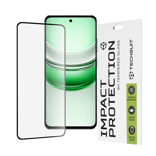 Folie de protectie Techsuit 111D Full Cover / Full Glue Glass compatibil cu Realme C71, Negru