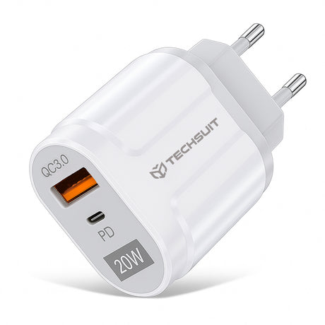 Încărcător rețea Techsuit 20 W, alb