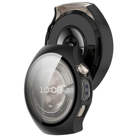 Folie de protectie smartwatch Techsuit Defense360 Pro + Screen Protector compatibil cu Huawei Watch 5 42mm, Negru