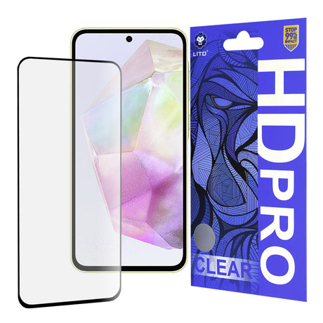 Folie de protectie Lito HD Pro Clear compatibil cu Samsung Galaxy A35 5G, Negru
