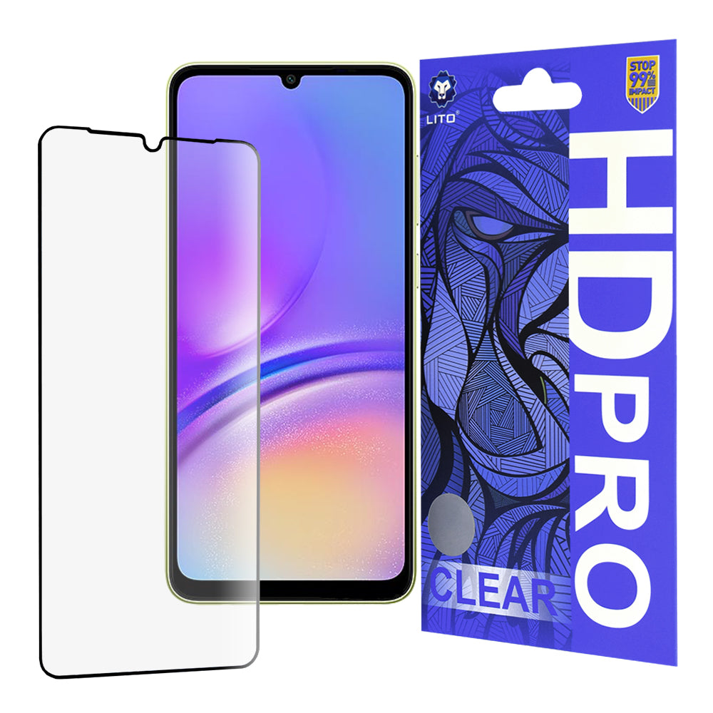 Folie de protectie Lito HD Pro Clear compatibil cu Samsung Galaxy A05, Negru