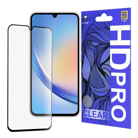 Folie de protectie Lito HD Pro Clear compatibil cu Samsung Galaxy A34 5G, Negru