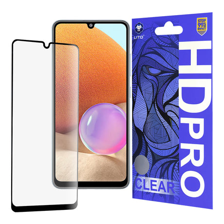 Folie de protectie Lito HD Pro Clear compatibil cu Samsung Galaxy A32 4G, Negru
