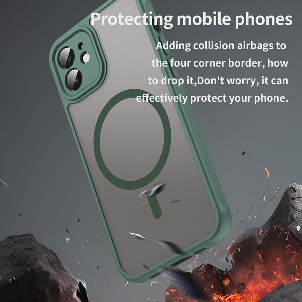 Husa de protectie Techsuit HaloFrost II MagSafe compatibil cu iPhone 12, Verde