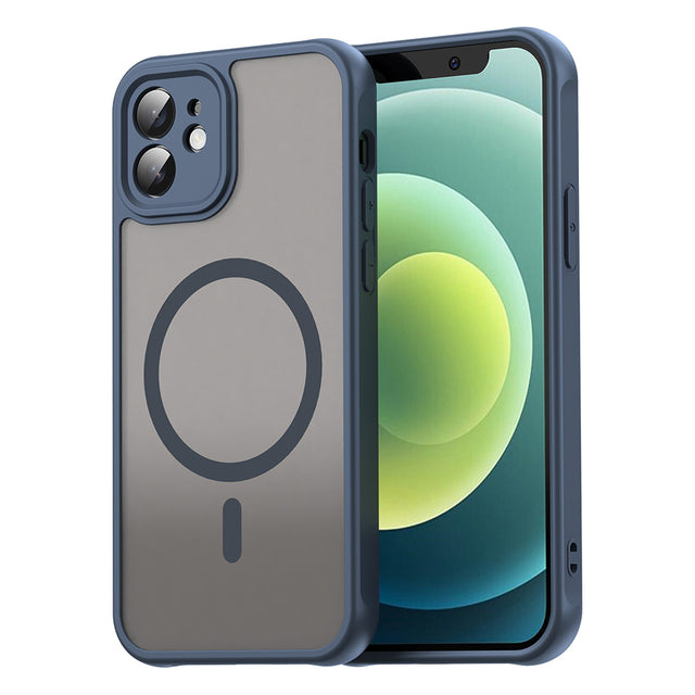 Husa de protectie Techsuit HaloFrost II MagSafe compatibil cu iPhone 12, Bleumarin