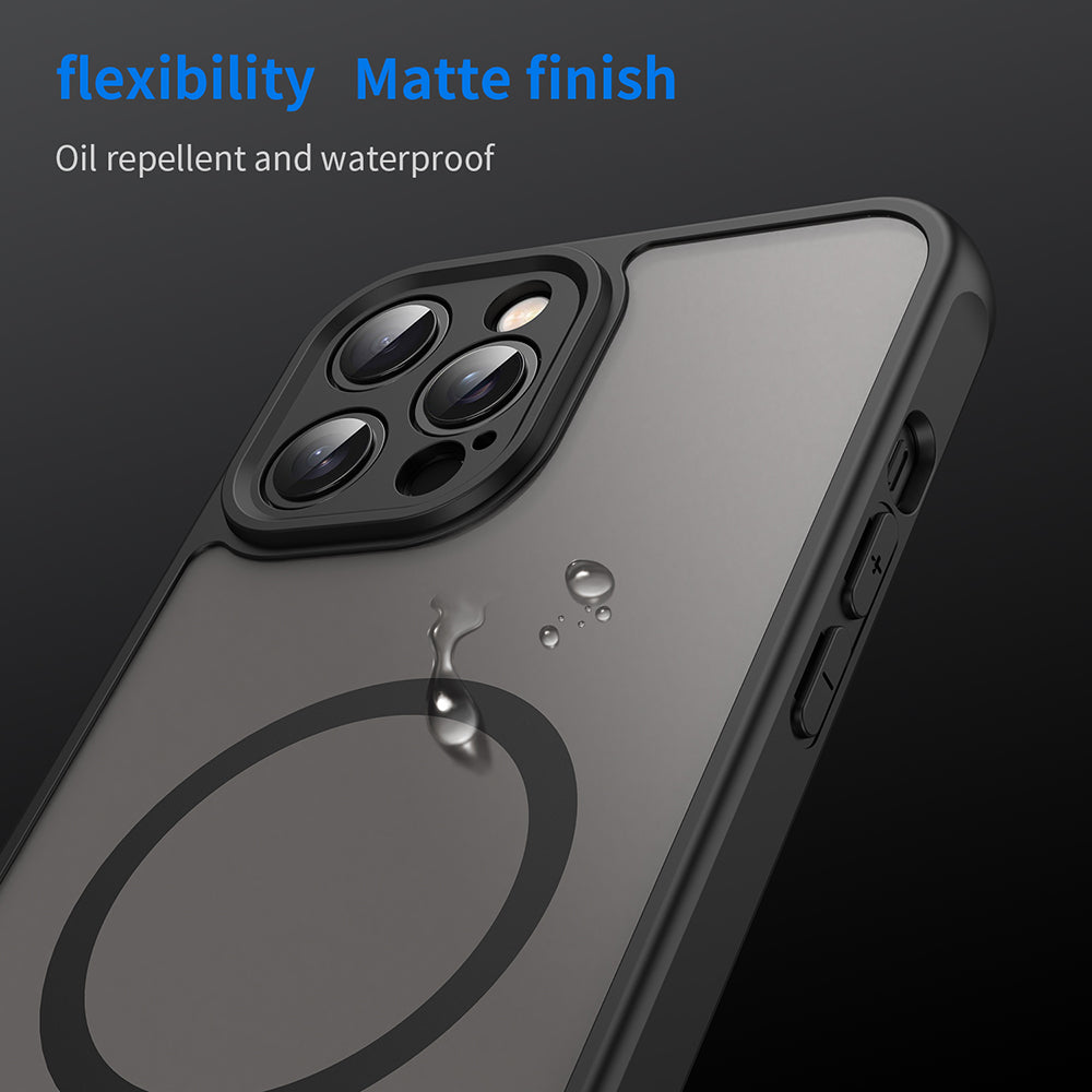 Husa de protectie Techsuit HaloFrost II MagSafe compatibil cu iPhone 12 Pro Max, Negru