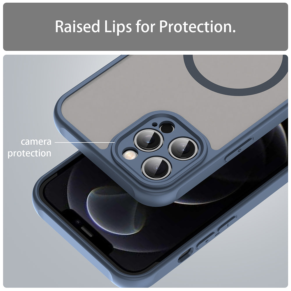 Husa de protectie Techsuit HaloFrost II MagSafe compatibil cu iPhone 12 Pro Max, Bleumarin