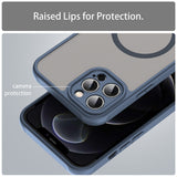 Husa de protectie Techsuit HaloFrost II MagSafe compatibil cu iPhone 12 Pro Max, Bleumarin
