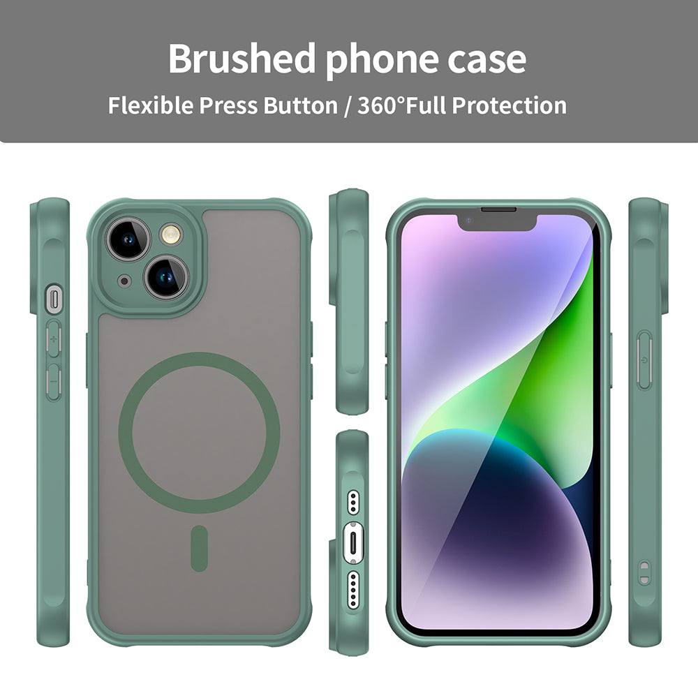 Husa de protectie Techsuit HaloFrost II MagSafe compatibil cu iPhone 13, Verde