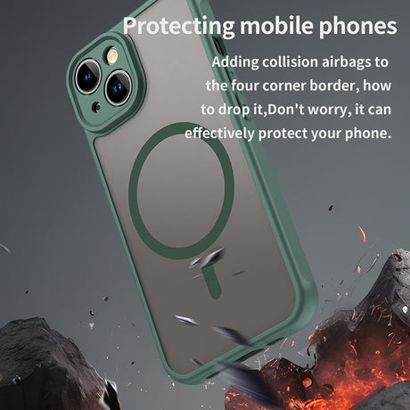 Husa de protectie Techsuit HaloFrost II MagSafe compatibil cu iPhone 13, Verde