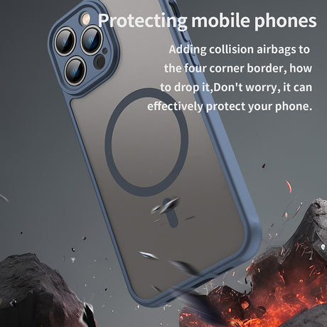 Husa de protectie Techsuit HaloFrost II MagSafe compatibil cu iPhone 13 Pro, Bleumarin