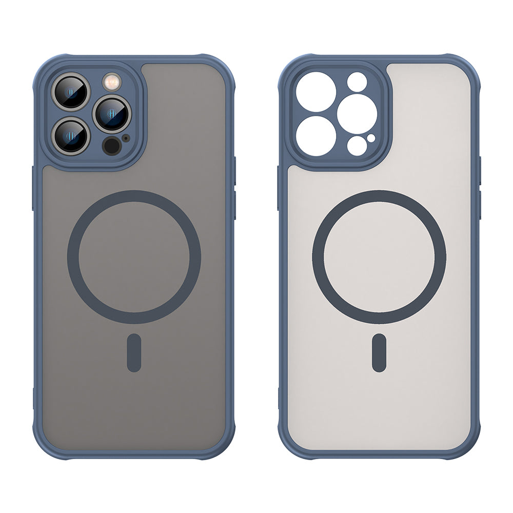Husa de protectie Techsuit HaloFrost II MagSafe compatibil cu iPhone 13 Pro, Bleumarin
