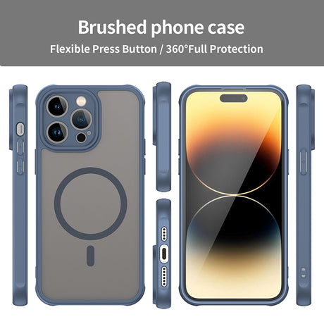 Husa de protectie Techsuit HaloFrost II MagSafe compatibil cu iPhone 14 Pro, Bleumarin