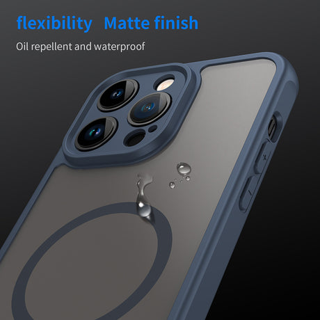 Husa de protectie Techsuit HaloFrost II MagSafe compatibil cu iPhone 14 Pro, Bleumarin