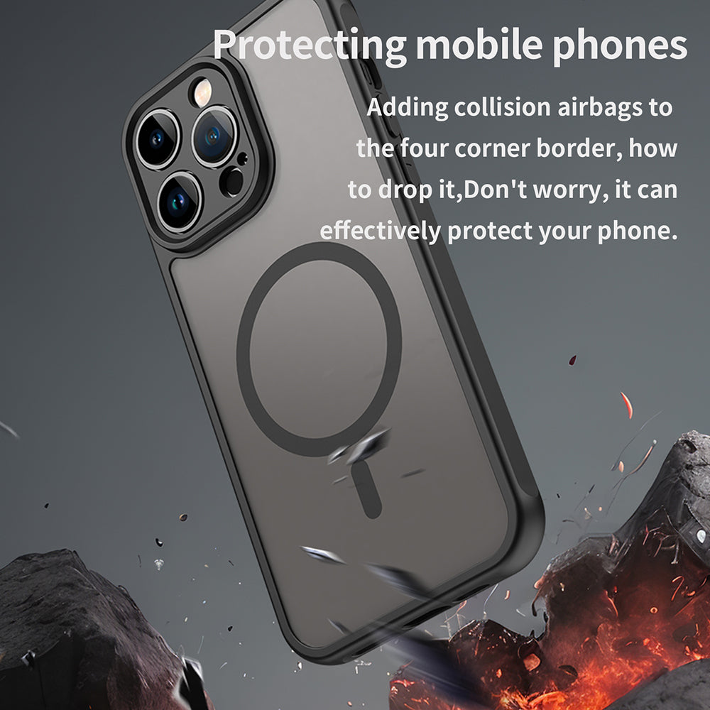 Husa de protectie Techsuit HaloFrost II MagSafe compatibil cu iPhone 14 Pro Max, Negru
