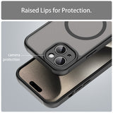 Husa de protectie Techsuit HaloFrost II MagSafe compatibil cu iPhone 15, Negru