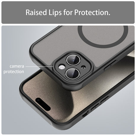 Husa de protectie Techsuit HaloFrost II MagSafe compatibil cu iPhone 15, Negru