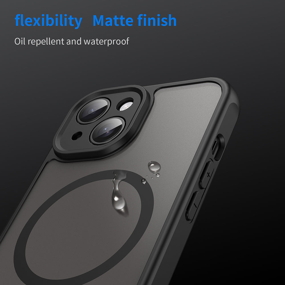 Husa de protectie Techsuit HaloFrost II MagSafe compatibil cu iPhone 15, Negru