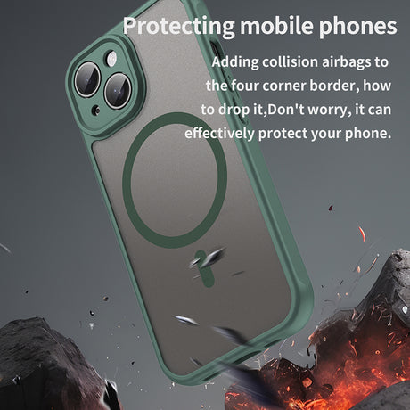 Husa de protectie Techsuit HaloFrost II MagSafe compatibil cu iPhone 15, Verde