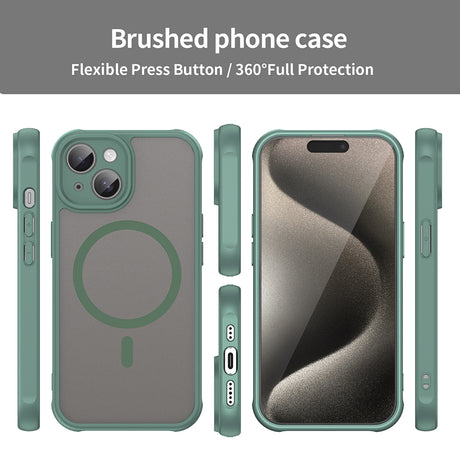 Husa de protectie Techsuit HaloFrost II MagSafe compatibil cu iPhone 15, Verde