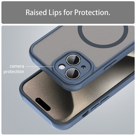 Husa de protectie Techsuit HaloFrost II MagSafe compatibil cu iPhone 15, Bleumarin