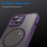Husa de protectie Techsuit HaloFrost II MagSafe compatibil cu iPhone 15, Mov