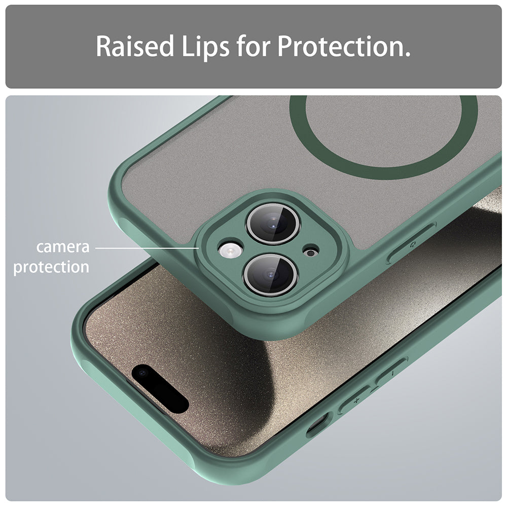 Husa de protectie Techsuit HaloFrost II MagSafe compatibil cu iPhone 15 Plus, Verde