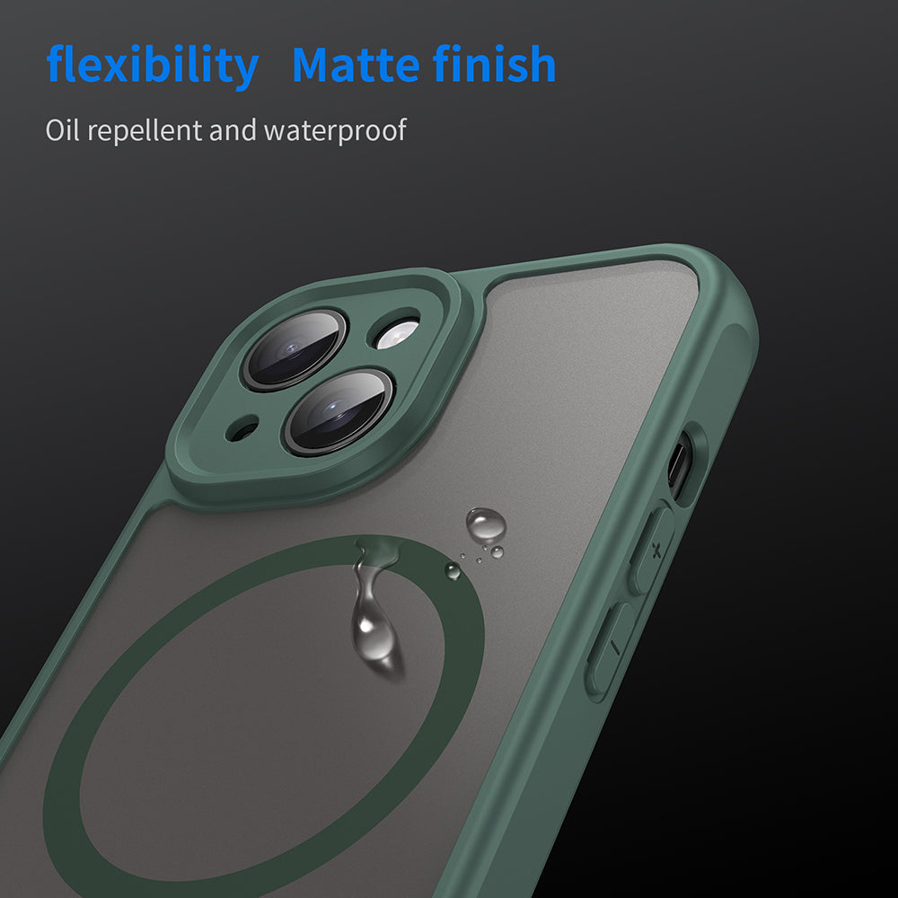 Husa de protectie Techsuit HaloFrost II MagSafe compatibil cu iPhone 15 Plus, Verde