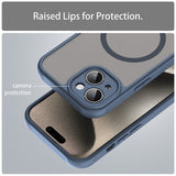 Husa de protectie Techsuit HaloFrost II MagSafe compatibil cu iPhone 15 Plus, Bleumarin