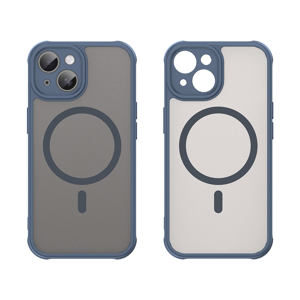 Husa de protectie Techsuit HaloFrost II MagSafe compatibil cu iPhone 15 Plus, Bleumarin