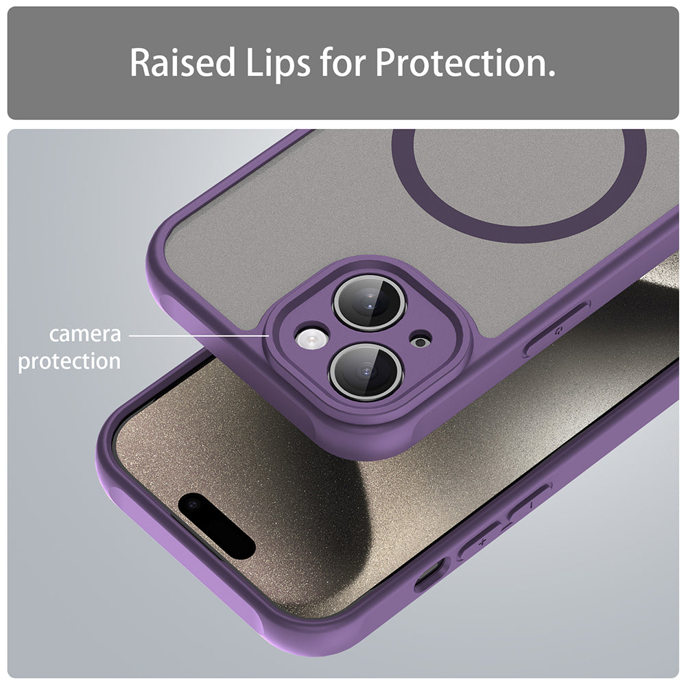Husa de protectie Techsuit HaloFrost II MagSafe compatibil cu iPhone 15 Plus, Mov