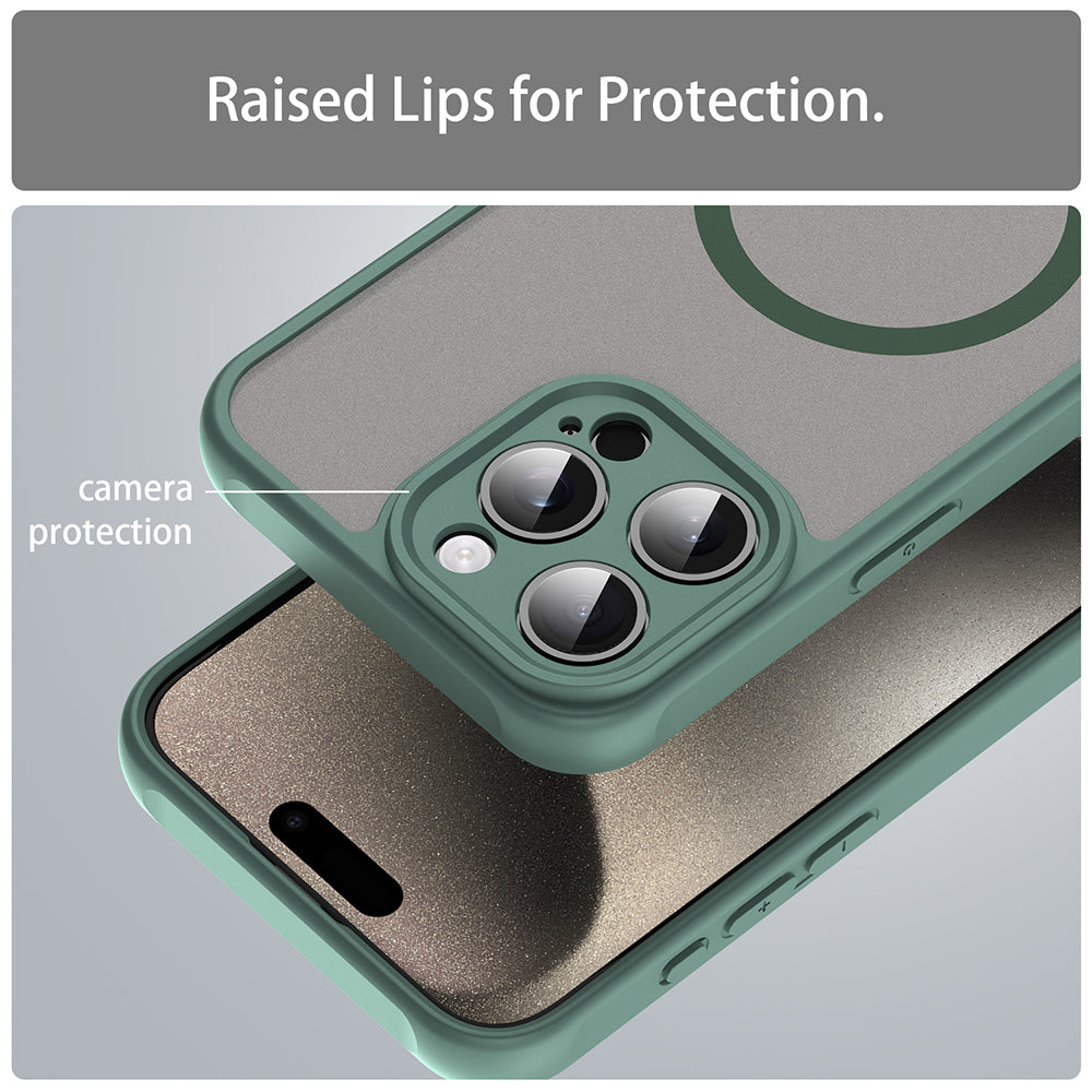 Husa de protectie Techsuit HaloFrost II MagSafe compatibil cu iPhone 15 Pro, Verde