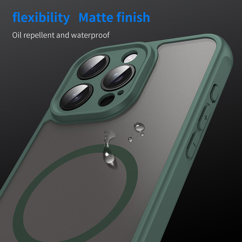 Husa de protectie Techsuit HaloFrost II MagSafe compatibil cu iPhone 15 Pro, Verde