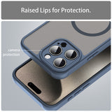 Husa de protectie Techsuit HaloFrost II MagSafe compatibil cu iPhone 15 Pro, Bleumarin