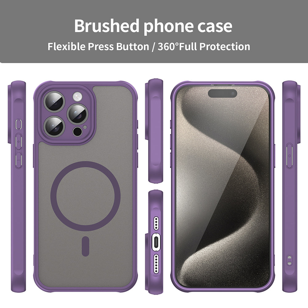 Husa de protectie Techsuit HaloFrost II MagSafe compatibil cu iPhone 15 Pro, Mov