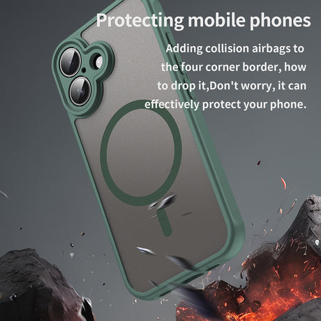 Husa de protectie Techsuit HaloFrost II MagSafe compatibil cu iPhone 16, Verde